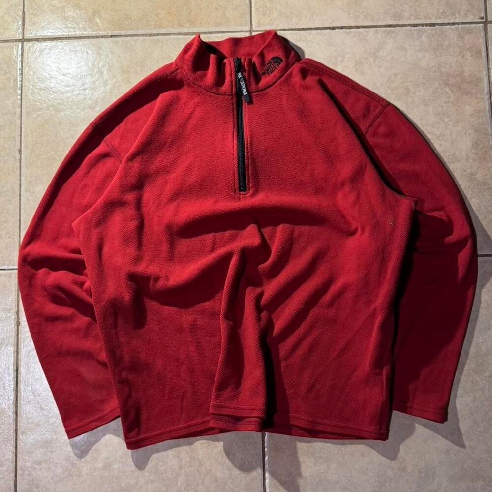 Vintage 90s Made In USA TNF Red Quarter Zip Size L in mens